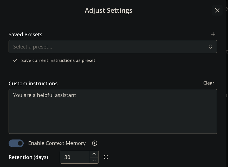 Context Memory overview