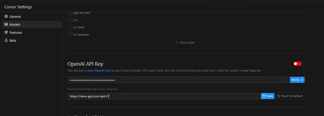 Cursor Settings