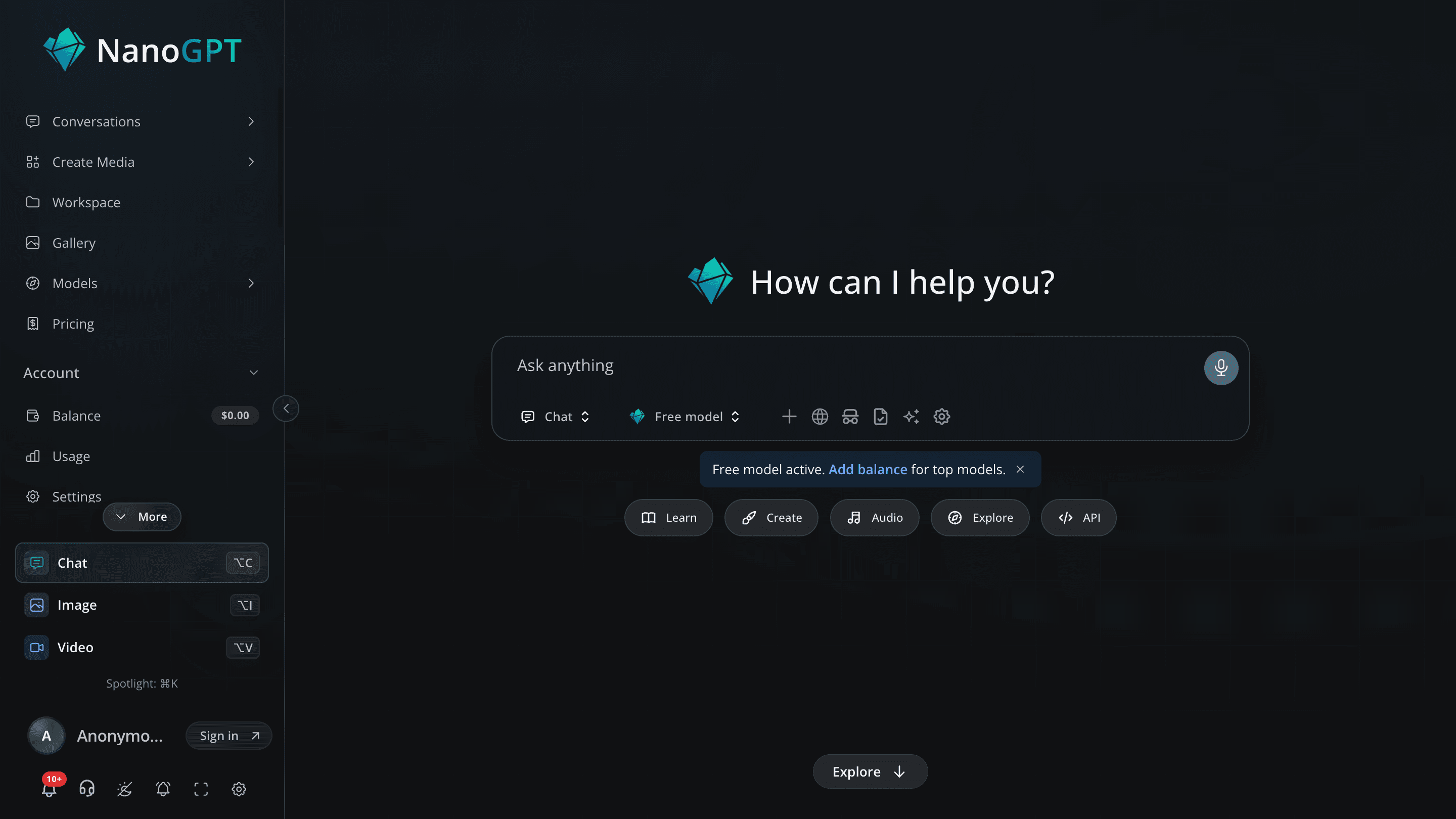 NanoGPT - the leading AI multi-model aggregator