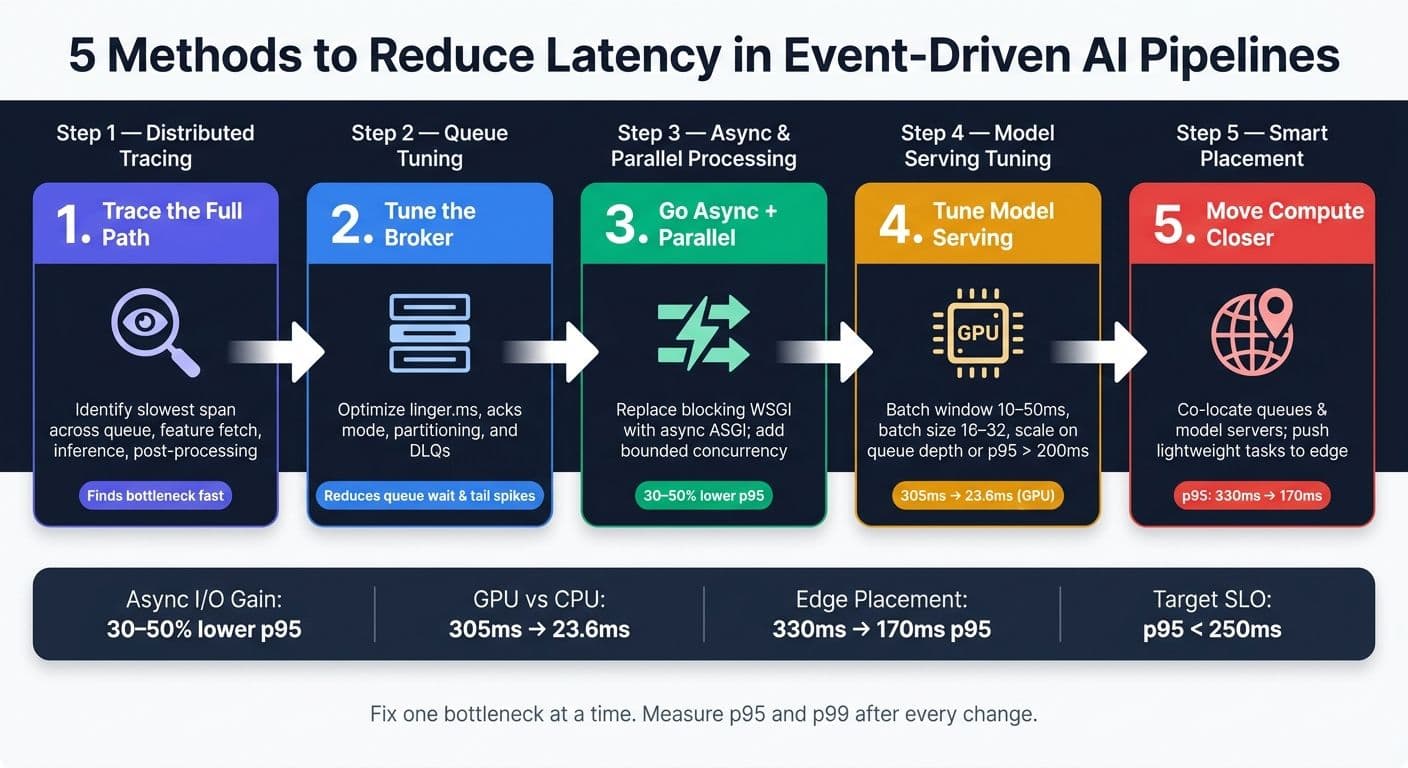 5 Methods to Reduce Latency in Event-Driven AI Pipelines