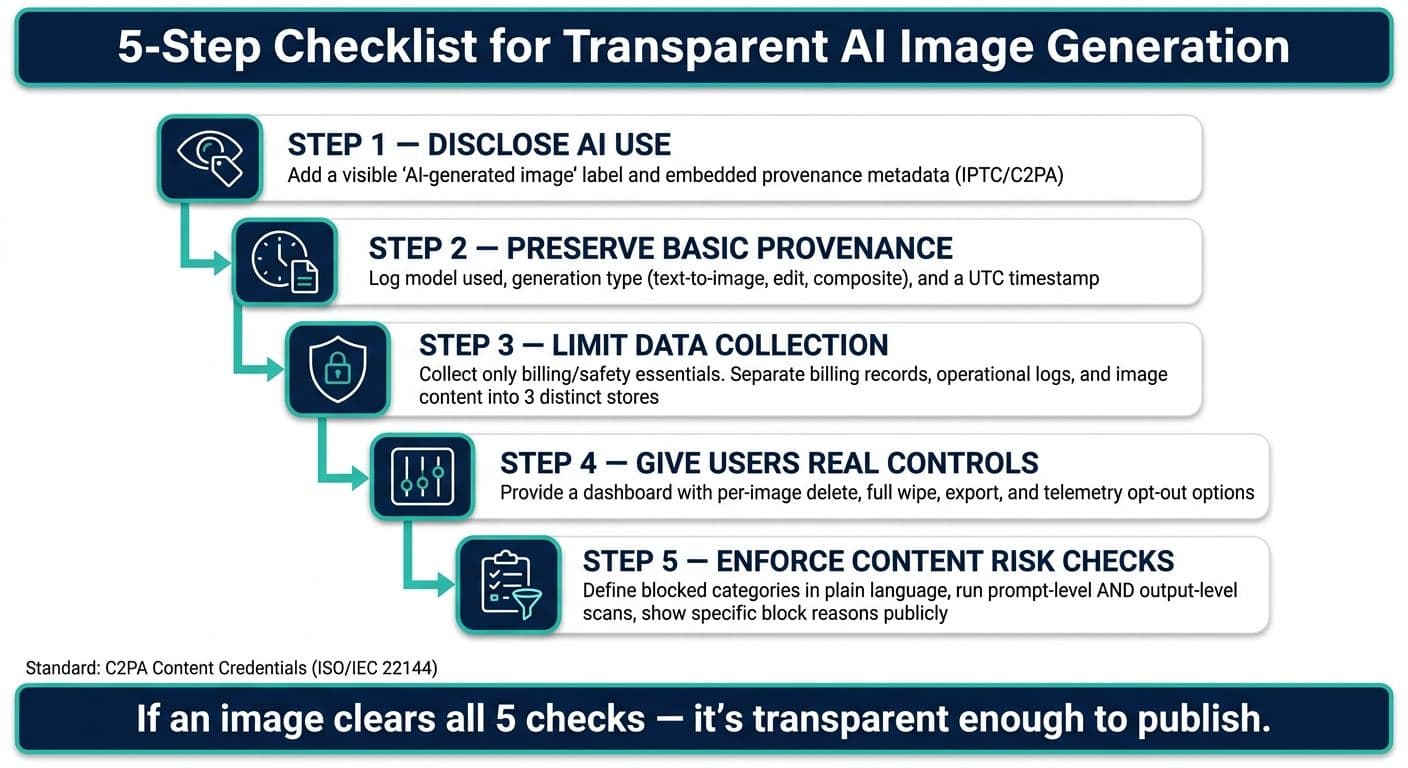 5-Step Checklist for Transparent AI Image Generation