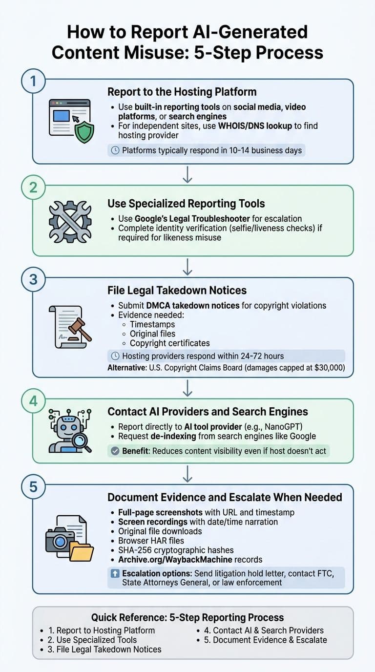 5-Step Process to Report AI-Generated Content Misuse