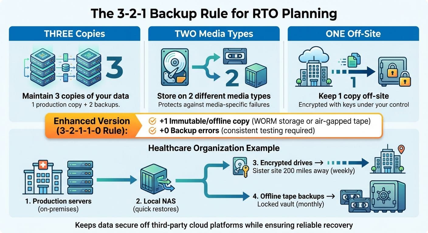 3-2-1 Backup Rule for RTO Planning