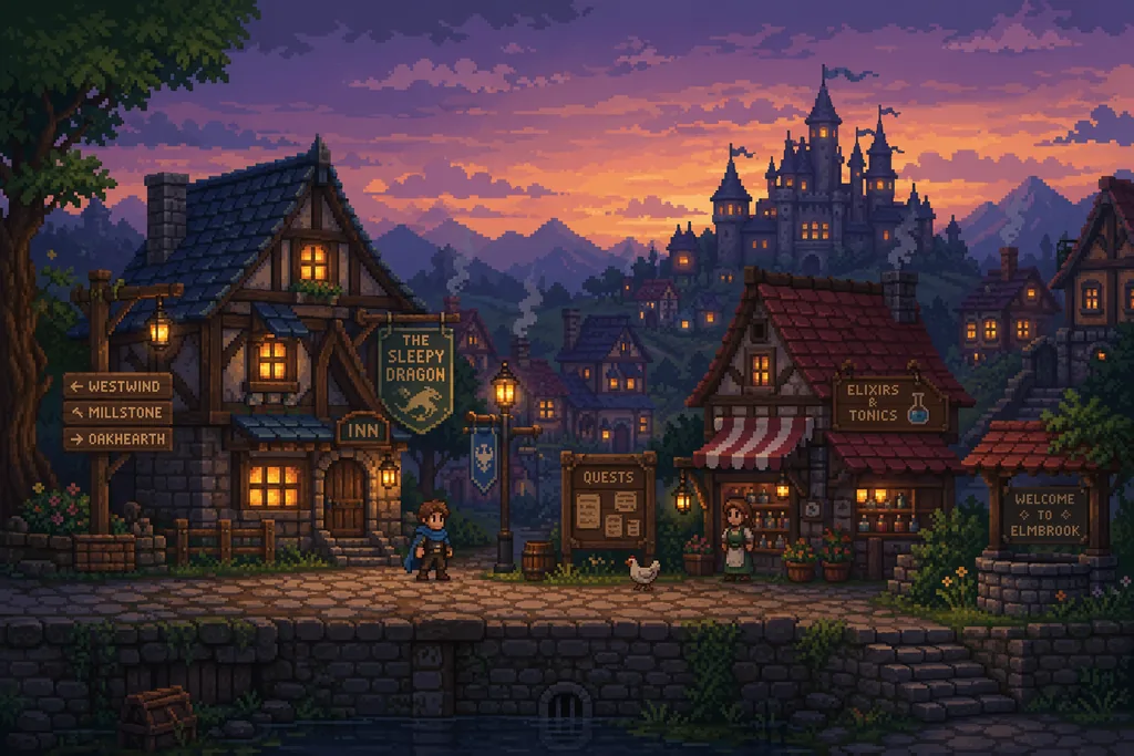 Pixel Art Game Scene preview